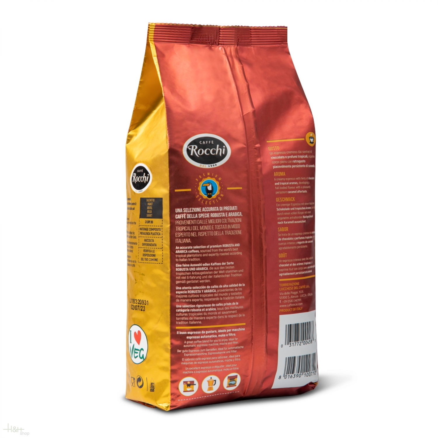 Coffee Espresso - Rocchi Beans H&H 1 Shop Special kg. Bar